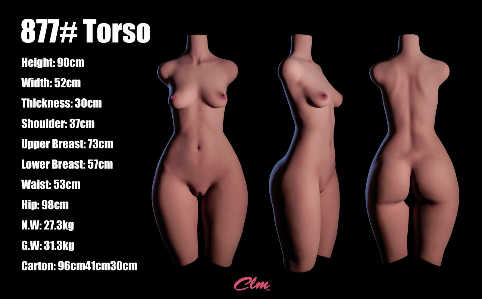 Maslan Torso Sex doll (Climax Doll Classic 90cm A-cup TPE)