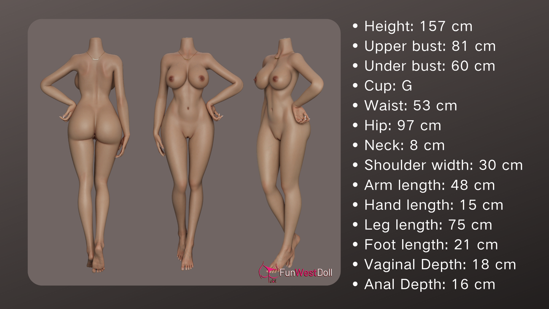 Nicole Sex doll (FunWest Doll 157cm g-cup #036S silicone)