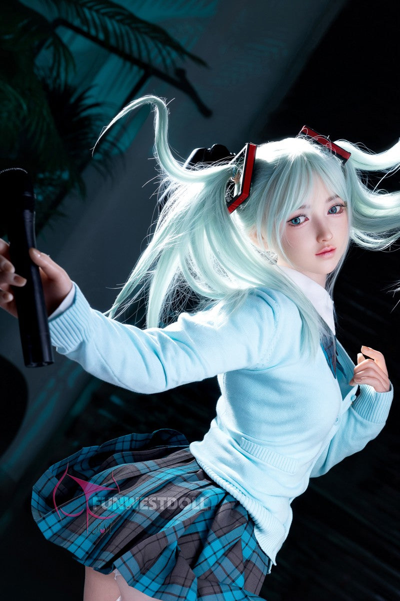 Hatsune Miko Sex doll (FunWest Doll 159cm A-cup #041S silicone)