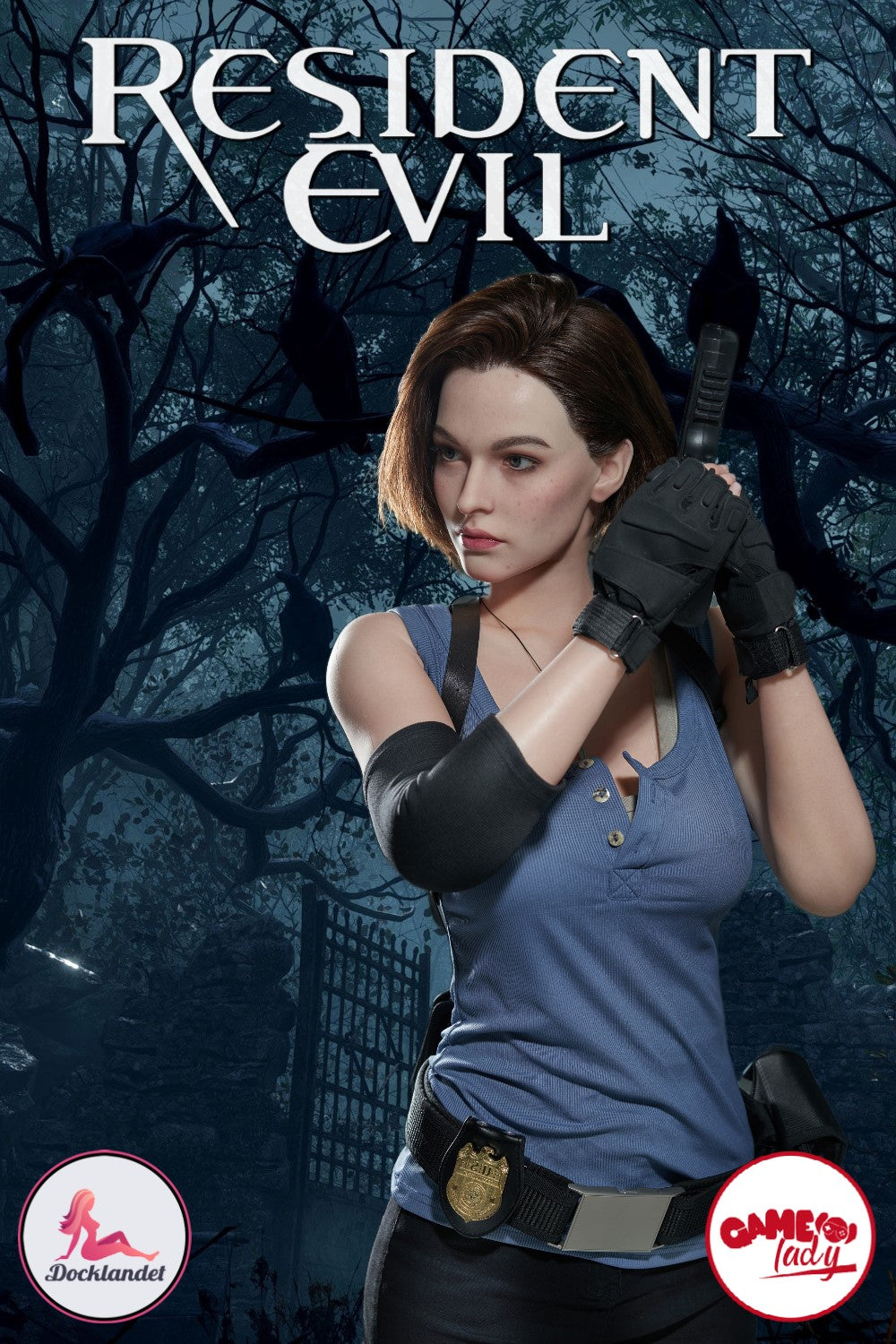 Resident Evil Game Lady sexdocka av silikon. Jill Valentine cosplay-sexdocka. Resident Evil real doll från märket Game Lady. 