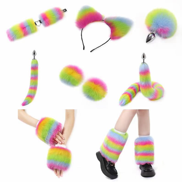 Furry Outfit In Colorful Fur (Set of 11 pieces)