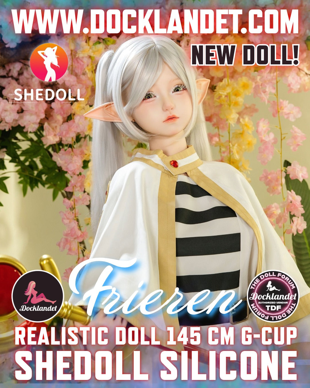 Denna Frieren silikon-docka är inte en officiell Frieren: Beyond Journey's End produkt. Kläder och accessoarer ingår inte med dockan, men kan köpas separat om så önskas. SHEDOLL är en känd och erfaren tillverkare och deras realistiska dockor är av högsta kvalitet. Frieren sexdocka är en unik anime-inspirerad cosplay-docka och något för den verklige entusiasten eller samlaren!